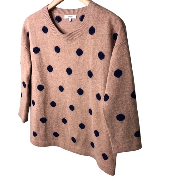 Madewell Dotted Crewneck Merino Wool Sweater Polka Dots Size XS Style AG265 - Picture 3 of 9